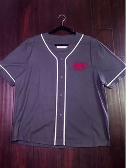 Hollister Co. Dr Pepper navy baseball jersey