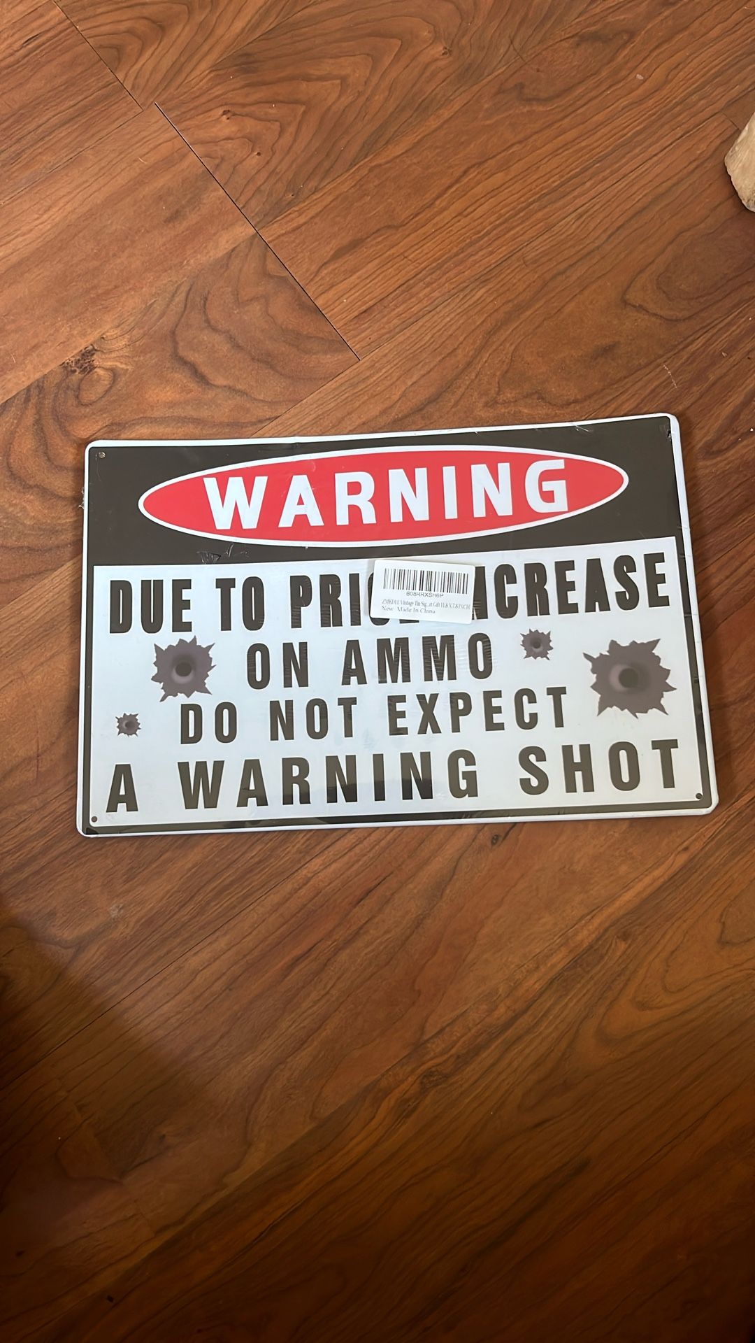 NEW. Aluminum Warning Yard Sign 12”x8”