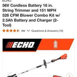Echo Blower And Trimmer With Battery