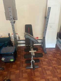 Bench press holder and bench