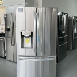 LG 24 Cu. Ft. PrintProof Stainless Steel Smart Wi-Fi Enabled Door-In-Door Counter-Depth Refrigerator With Craft Ice Maker 9E 