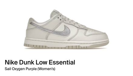 Nike Dunk Low Essential Sail Oxygen Purple (Women's)