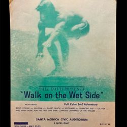 Original Poster Advertising The Iconic Surf Movie”walk On The Wet Side”