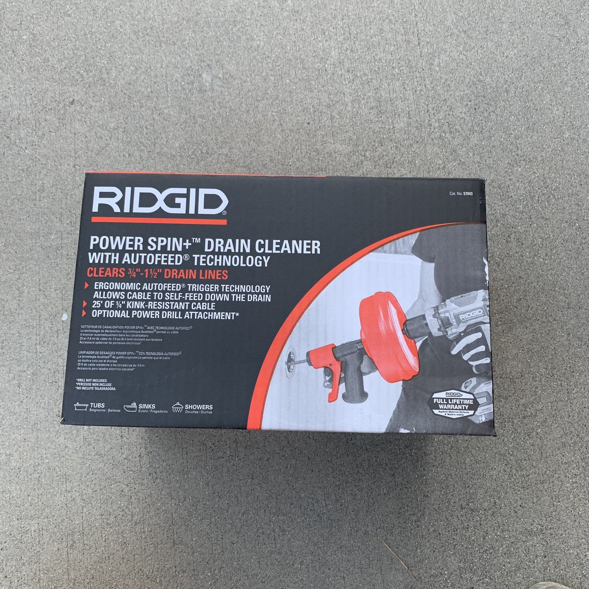 Ridged Power Spin Drain Cleaner 