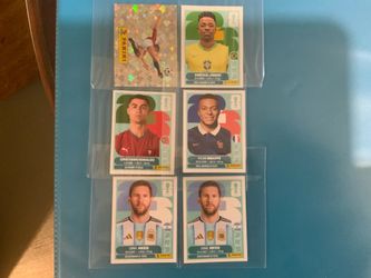Panini stickers for sale. 2 Messi , Mbappe, Ronaldo, Vinicius