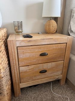 Wood nightstand