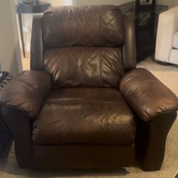 Free Real Leather Chair When You Purchase The Real Leather Couch And Loveseat