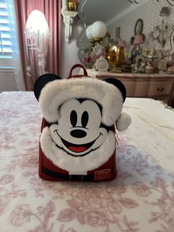 Santa Mickey Mouse Backpack Loungefly