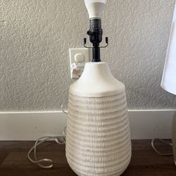 Threshold 19"x8.5" Large Textured Ceramic Lamp Base White