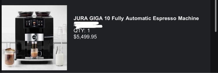 Jura Giga 10 Fully Automatic Espresso Machine