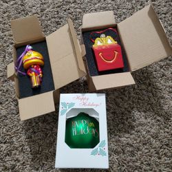 3 McDonald's Tree Ornaments
