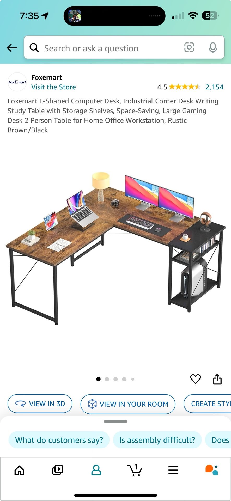 L Shaped Computer Desk