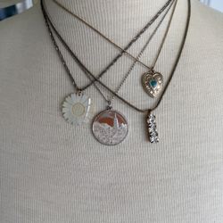 Lot Of 4 Mixed Vintage Handcrafted Jewelry 