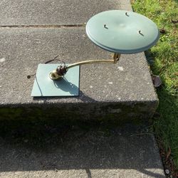  Antique MCM MG WHEELER LAMP FLYING SAUCER  Swivel INDUSTRIAL ATOMIC URBAN