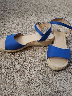 Blue Strappy Sandals, Girls Size 3