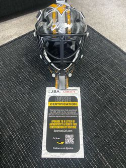 Sergei Murashov “Penguins” Signed Mini Goalie Mask JSA COA
