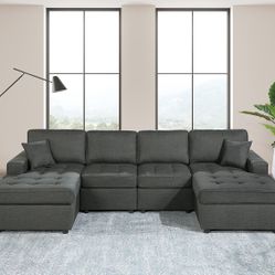 3pcs Sectional Sofa w/2 chaise