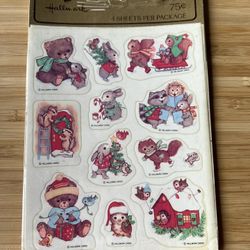 Vintage Stickers Hallmark 4 Sheets 