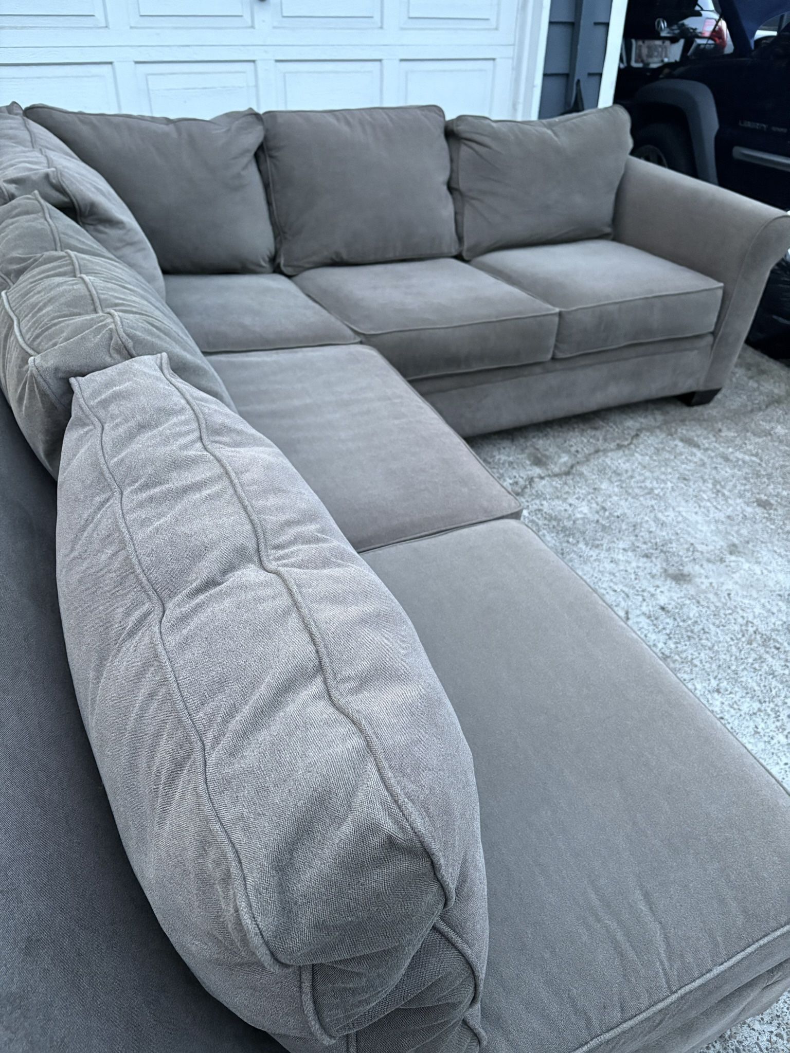 Large Gray Stanton Furniture Sectional Couch FREE DELIVERY
