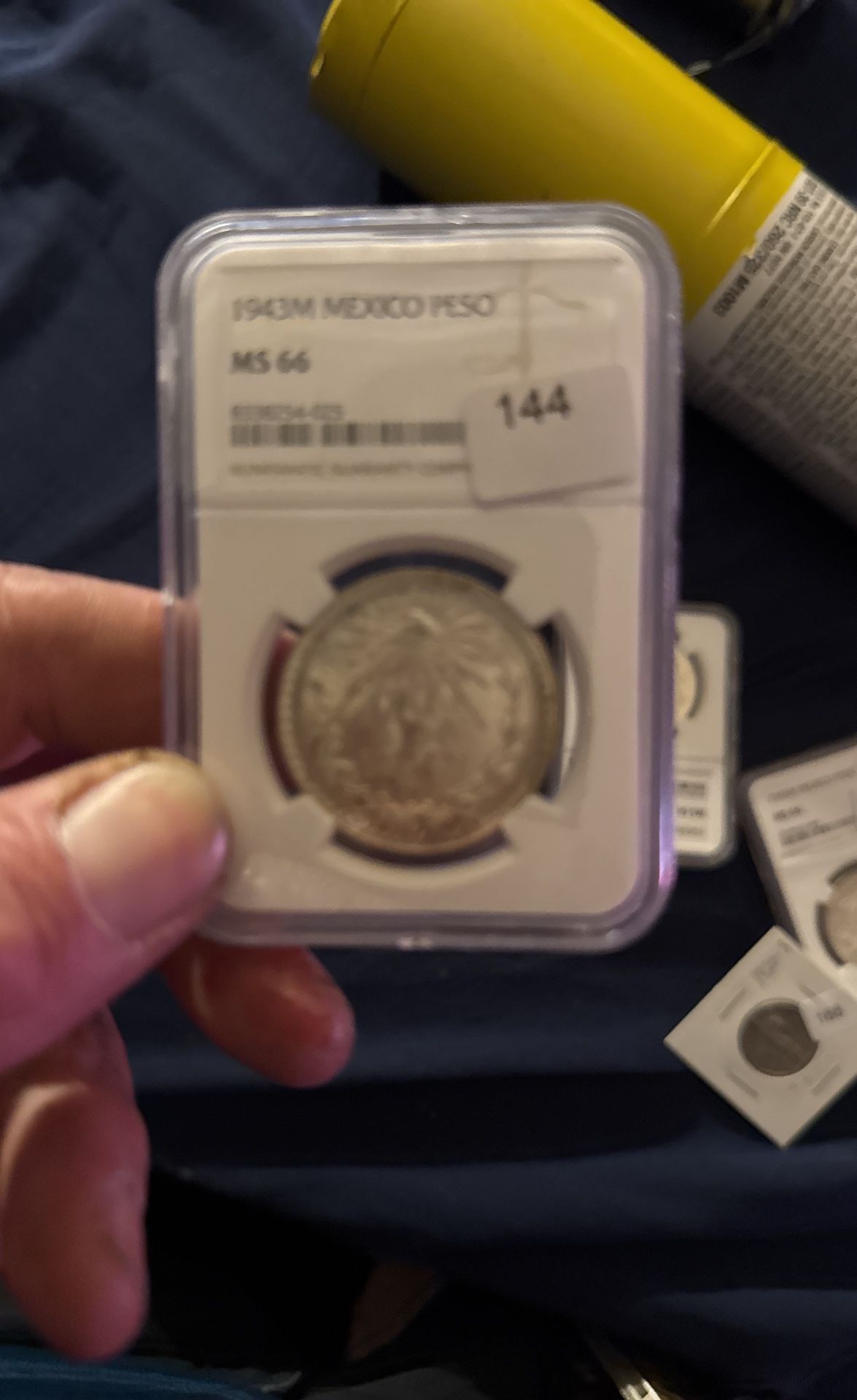 1943M Mexican Peso Ms 66Ncg
