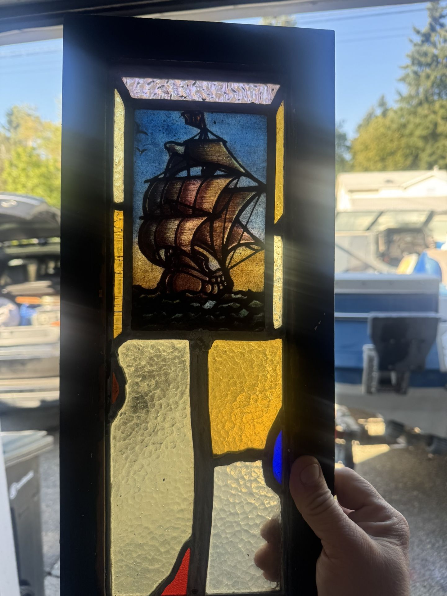 Cool Ship Stained Glass