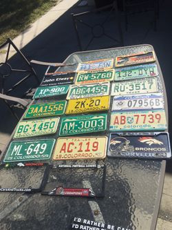 License Plates From Colorado And Frames