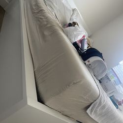 Bed Frame, Lifts Up With Storage Underneath 