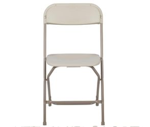 Beige Plastic Folding Chair New Sillas
