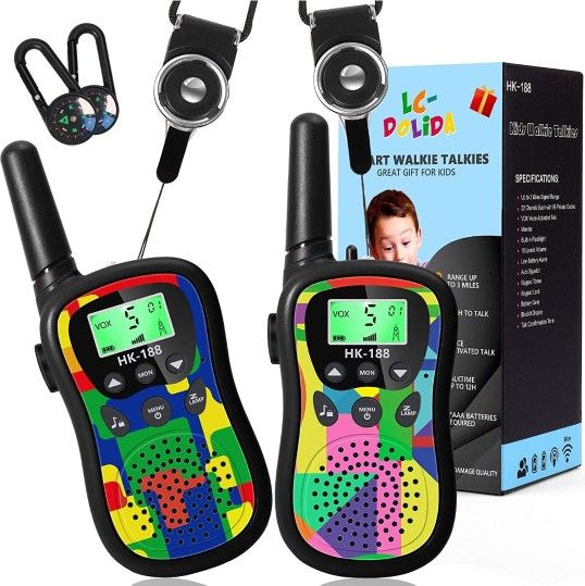 Walkie Talkies for Kids, 3-12 Boys and Girls, Long Range with Flashlight