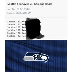 Seahawks Tickets 12/26/21