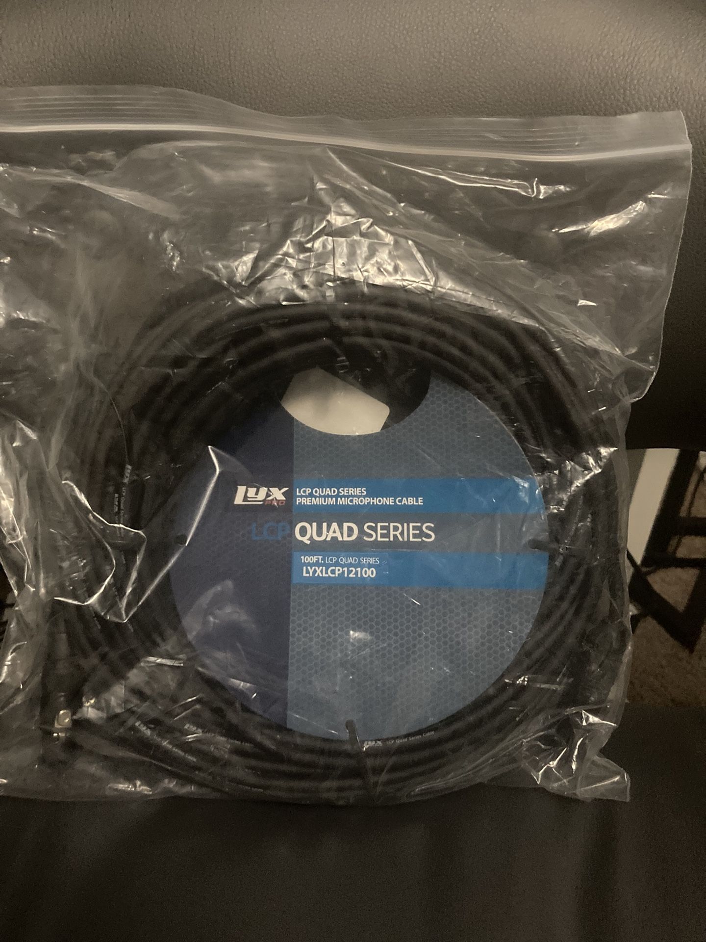 LyxPro Quad Series 100ft XLR Microphone Cable