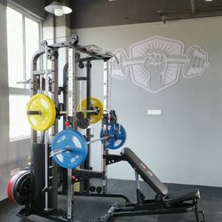 Functional Trainer Rack / Smith Machine Combo With Power Rack