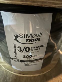 3/0 wire THHN single stranded copper 200amp panel feeder $6 per ft