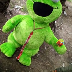Huge Stuffed Animal Kermit The Frog Sits About 4 Ft He's About 4 Ft