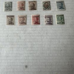 Italian Turkey Office Of Constantinopli Set Of 10 Mint Hinge Stamps 