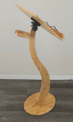 Guitar stand / music stand. Bamboo beautiful. New open box item.