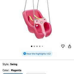 Little Tikes 2-in-1 Snug 'n Secure Swing Magenta Baby