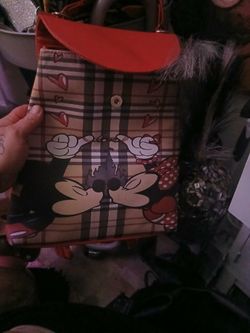 Mickey & Minnie Mouse Plaid Handbag