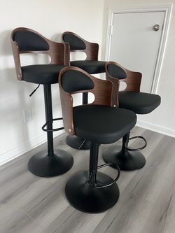 Mid-Century Modern Adjustable Barstools