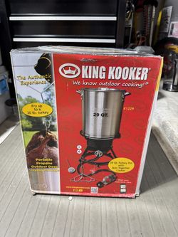 King Kooker 29 Quart Aluminum Turkey Frying Outdoor Cooker Kit