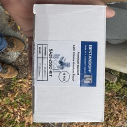 BESTANDOFF 12-pack 1" Satin Chrome Anodized Aluminum Standoffs 6 boxes of 12