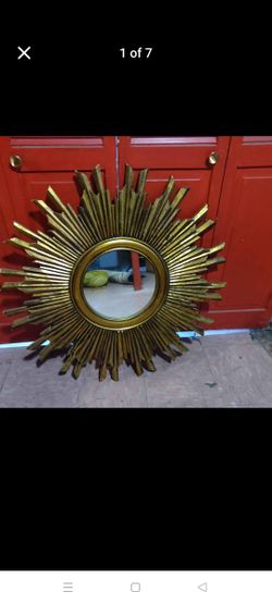 Creative Co-Op 35.5" Gold Sunburst Mirror
