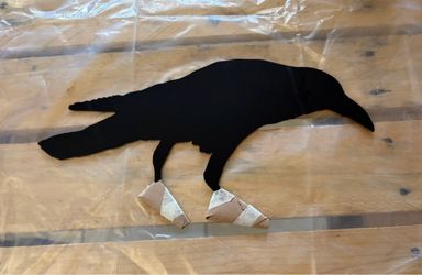 Black Metal Crow Wall Mounts