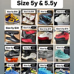 Jordan’s Nikes & More Sizes 5y & 5.5y