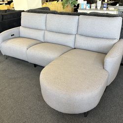 Gray Sectional Power Recliner  W/usb Ports