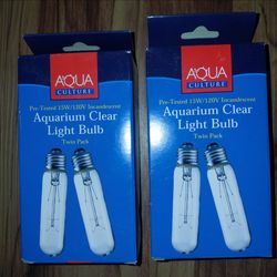 Aqua Culture Pre-tested 15w Incandescent Aquarium Light Bulbs - Twin Pack
