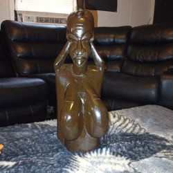Authentic West African Female Sculpture 