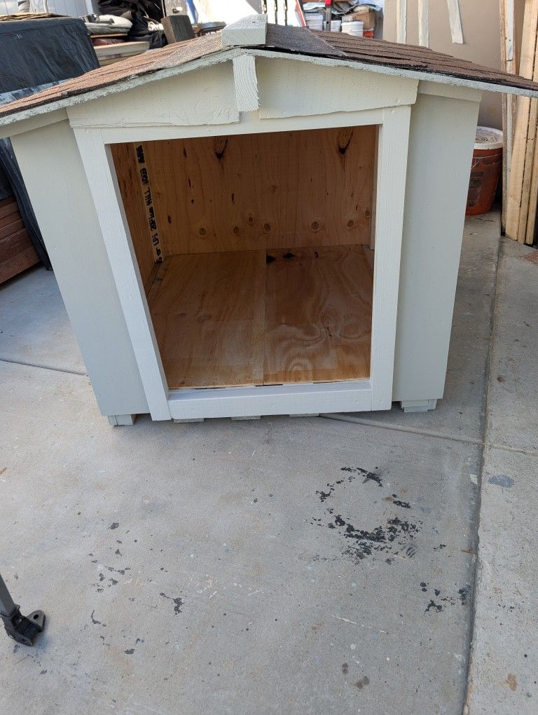 Two Extra Large Custom-made Dog House Shingle Roof Guarantee Leak