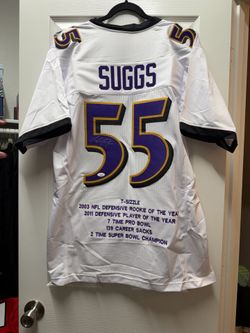 Baltimore Ravens Terrell Suggs Autographed Jersey JSA Certified