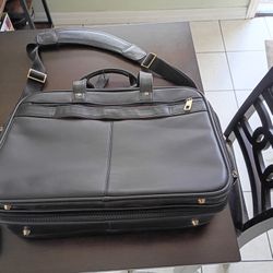 Leather Laptop Bag, Expandable.